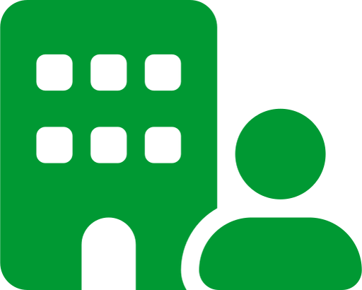 Icon Gebäude Person