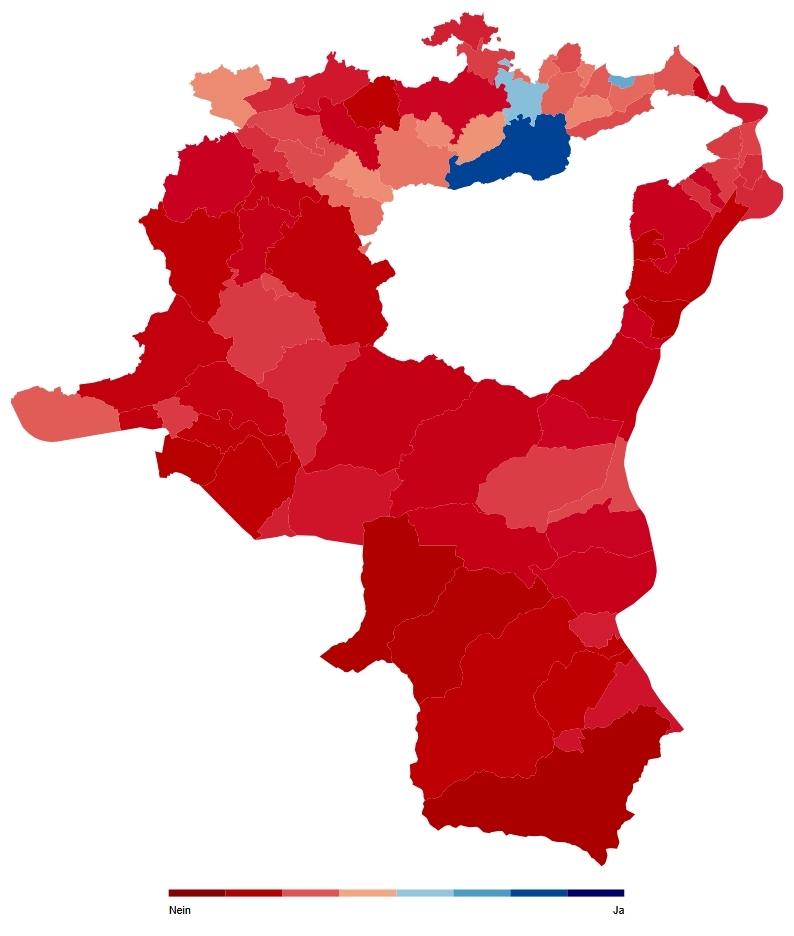 Der V. Nachtrag zum Finanzausgleich wurde an der Urne mit 57,92 Prozent Nein-Stimmen abgelehnt.